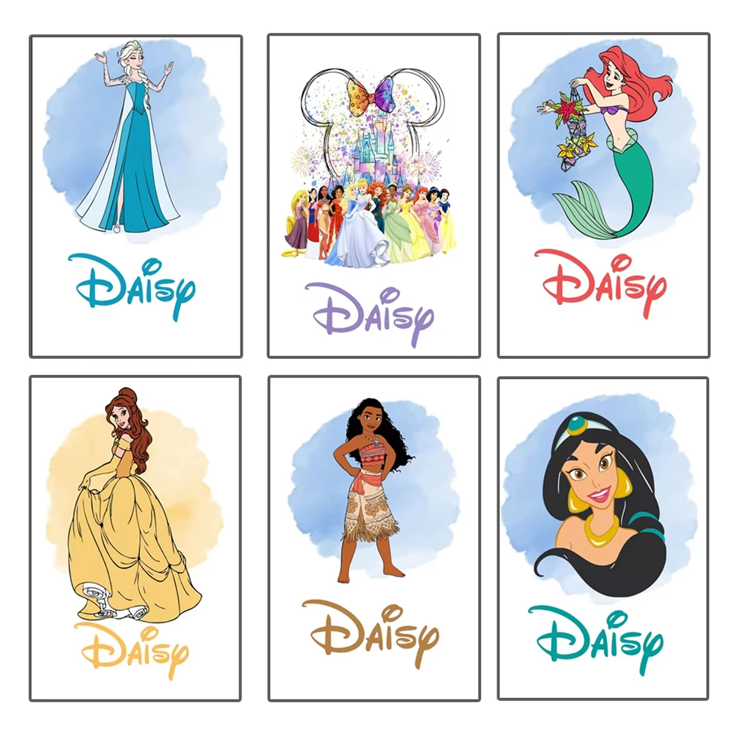 MINISO Disney Princess Personalized Poster Frozen Wall Art Poster Cinderella Canvas Painting Home Bedroom Decoration