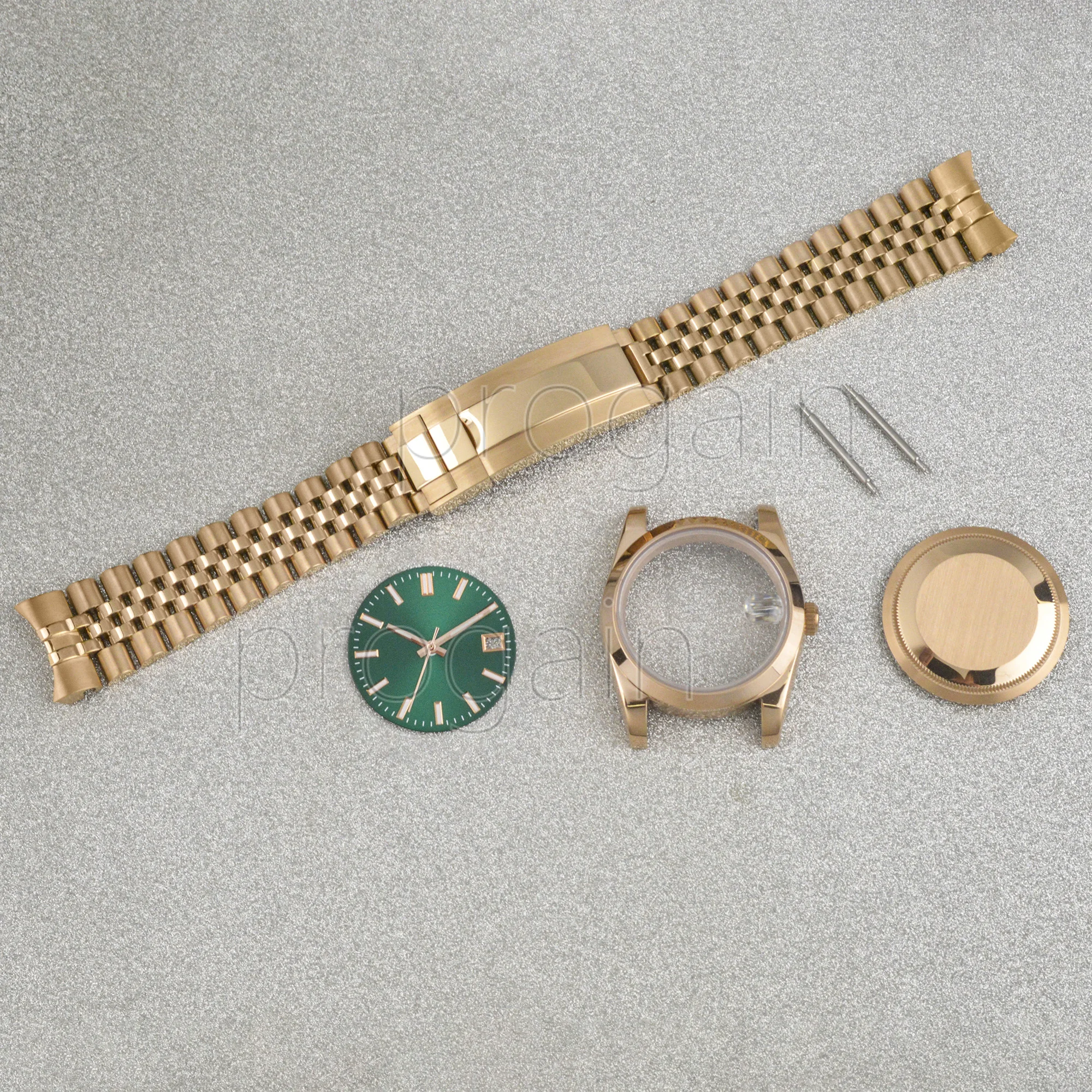 

36/39MM NH35 Case Strap 28.5MM Dial 20MM Oyster/Jubilee Bracelet Luminous Hands Solid Bottom for Datejust NH36 Movement