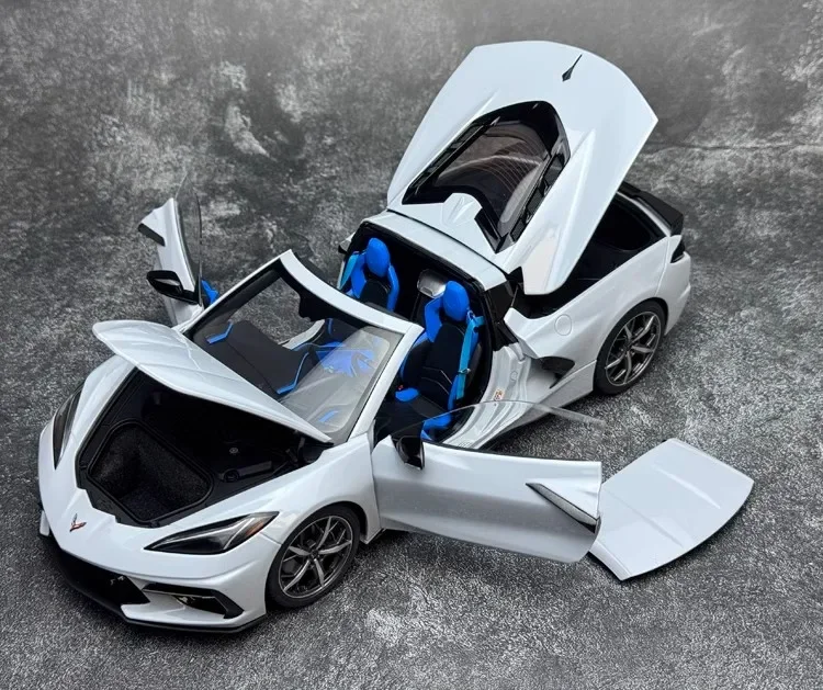 AUTOART 1:18 CORVETTE C8 STINGRAY Z51 자동차 모델 시뮬레이션 합금 자동차 모델 룸 장식 컬렉션, 남아용 선물