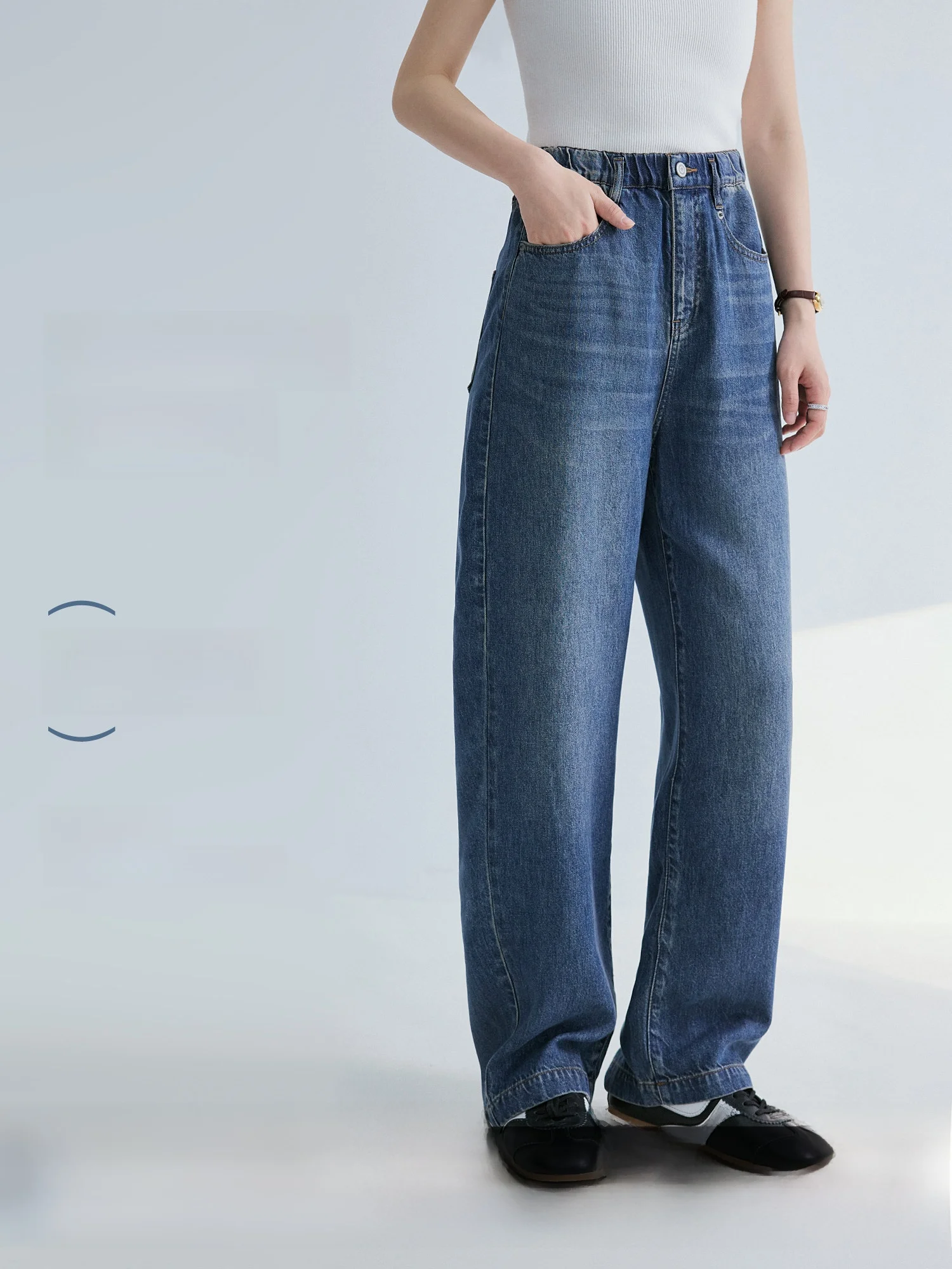 

Banana Shaped Wide Leg Jeans Women's Loose Fit Commuter Friendly Spring Summer New Style Pear Shape Casual Loose Leggings