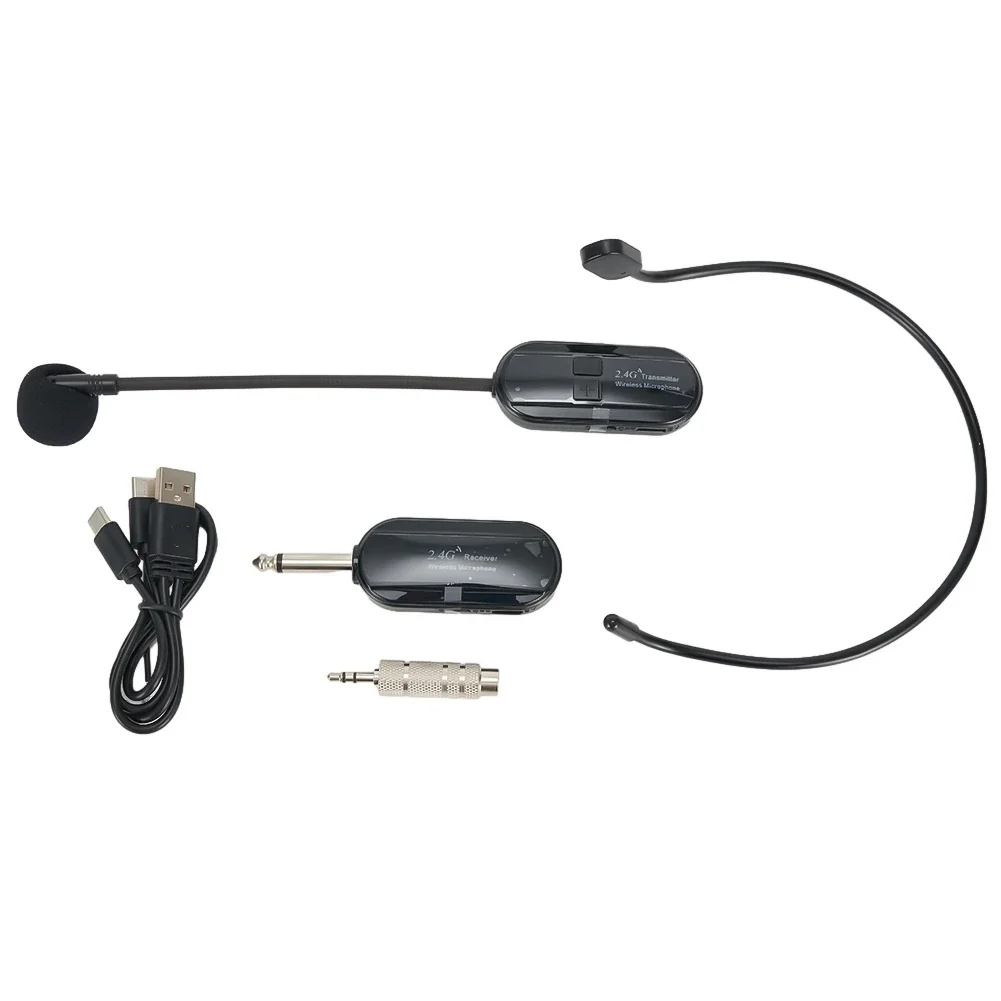 

Headset Mic Transmitter 100HZ-15KHZ 160FT 2.4G 6-8hours Microphone Range W/USB Cable Wireless Adapter For Teach
