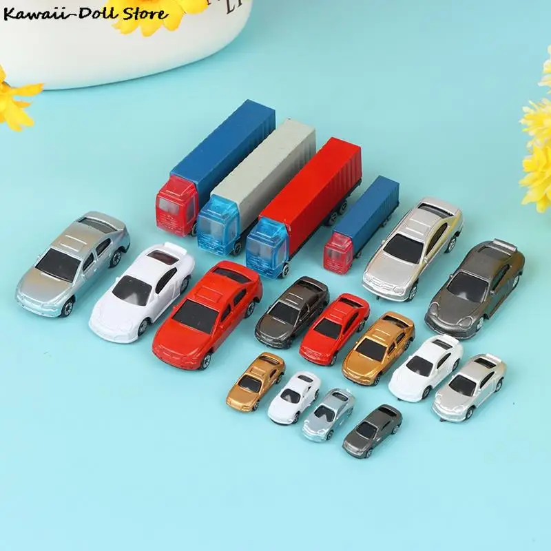 1:100-200 Dollhouse Miniature Car Truck Container Large Vehicle Model Car Toy Kids Bauble Doll