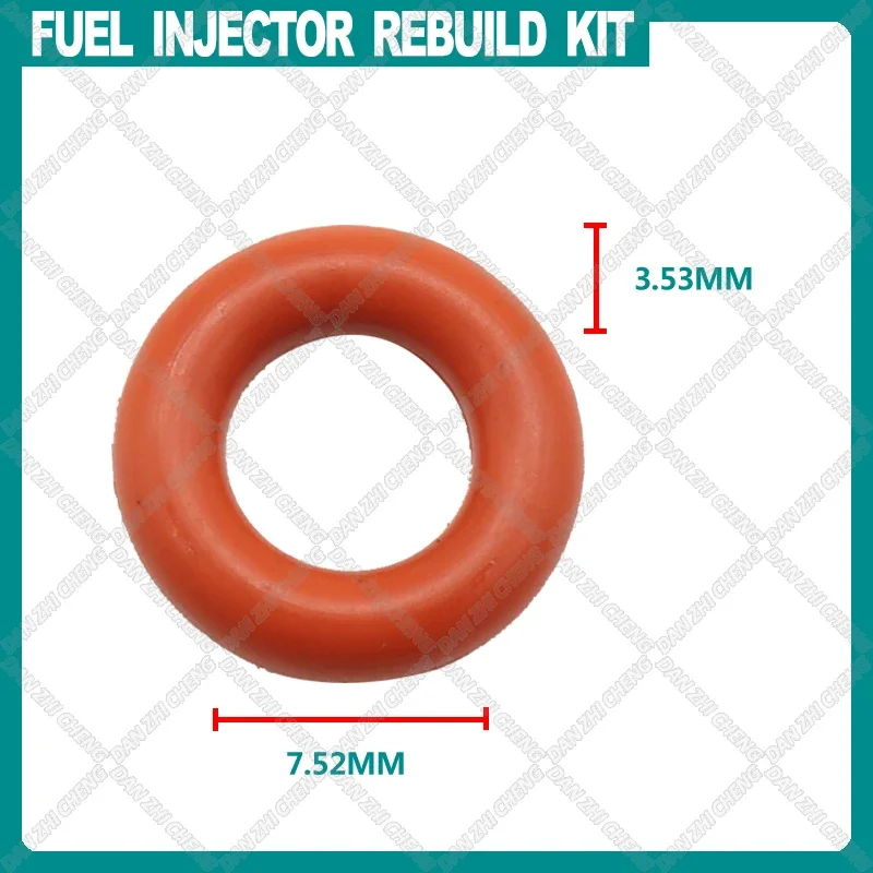 

100pieces Fuel injector lower orings rubber seal 7.52*3.53*14.58MM for Honda ACCORD CRV Civic Hybrid 16450-RAA-A01