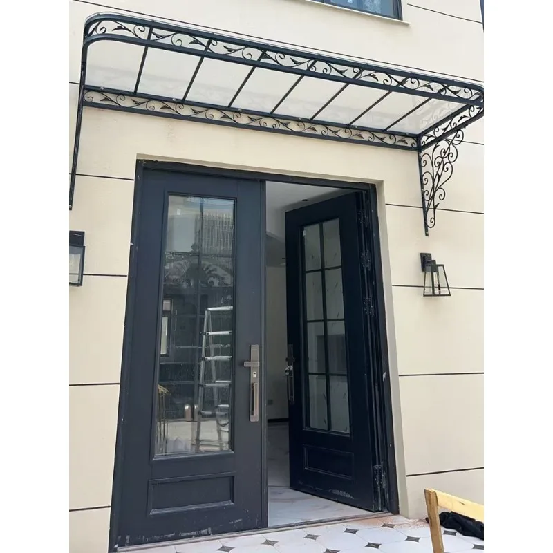 

Outdoor wrought iron canopy eaves household rain shade sun shade French aluminum alloy window eaves sun awning