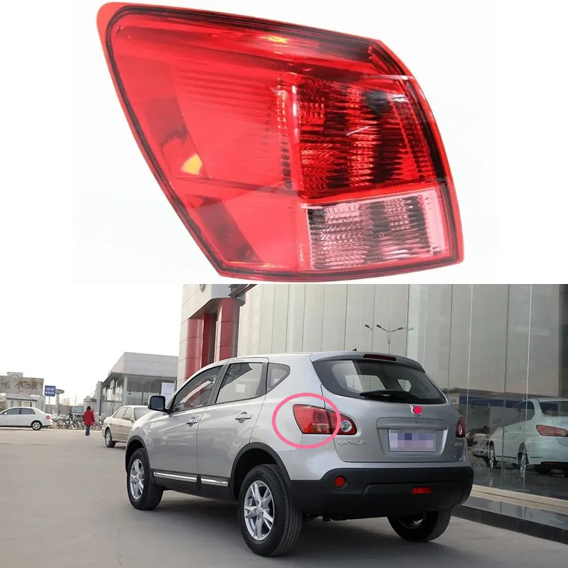 

For Nissan Qashqai 2008-2015 Car Accessories Rear Outer Tail Light Assembly Stop Lights Parking Lamp turn signal light Rear lamp