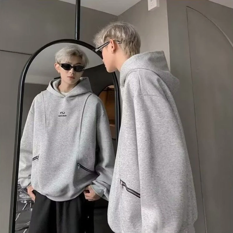 

Alphabet Soft Zip Sweatshirts for Men Korean Style Welcome Deal Funny High Quality No Brand 90s Vintage Luxury Y2k Man Hoodies