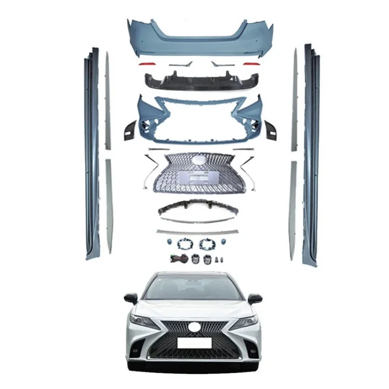

Factory Sales Modified Front Rear Bumper Grill Side Skirt Fog Light Body Kit for s Camry 8th Upgraded LS Style 2018+