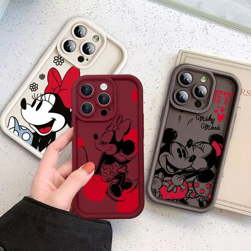 Disney Mickey Minnie Lover Phone Case for Vivo Y02 Y03 Y12S Y15S Y93 Y16 17 Y19 Y21 Y22S Y30 Y35 Y36 Y50 Y67 4G 5G Soft Cover