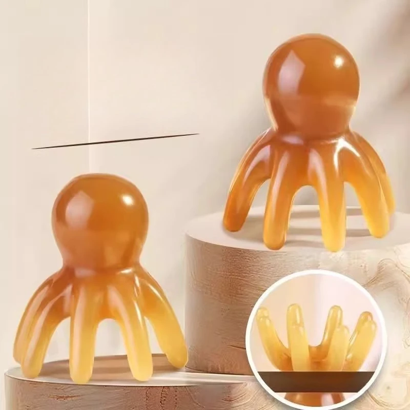 Octopus Massage Comb Head Meridian Massager Scalp Acupoints Hair Therapy Comb Octopus Portable Large Wide Tooth Scraping Comb