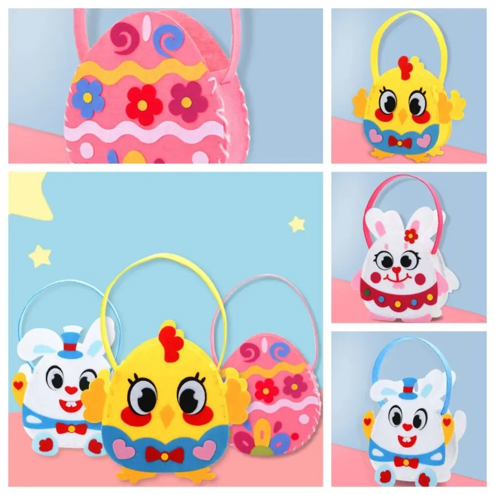 

Storage Bucket Non-Woven Fabric DIY Handbag Rabbit DIY Material Kids Educational Toys Colorful Non-Woven Fabric