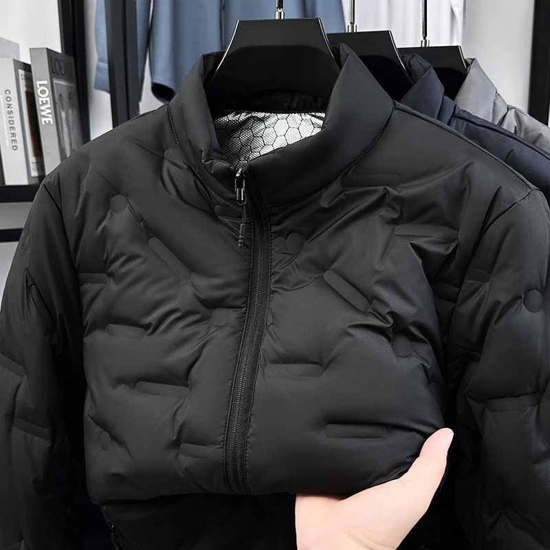 Men's New Thicken down Coat Zipper Winter Keep Warm White Duck down Fill Jacket Fashion Leisure High Quality Men's Clothing Tops