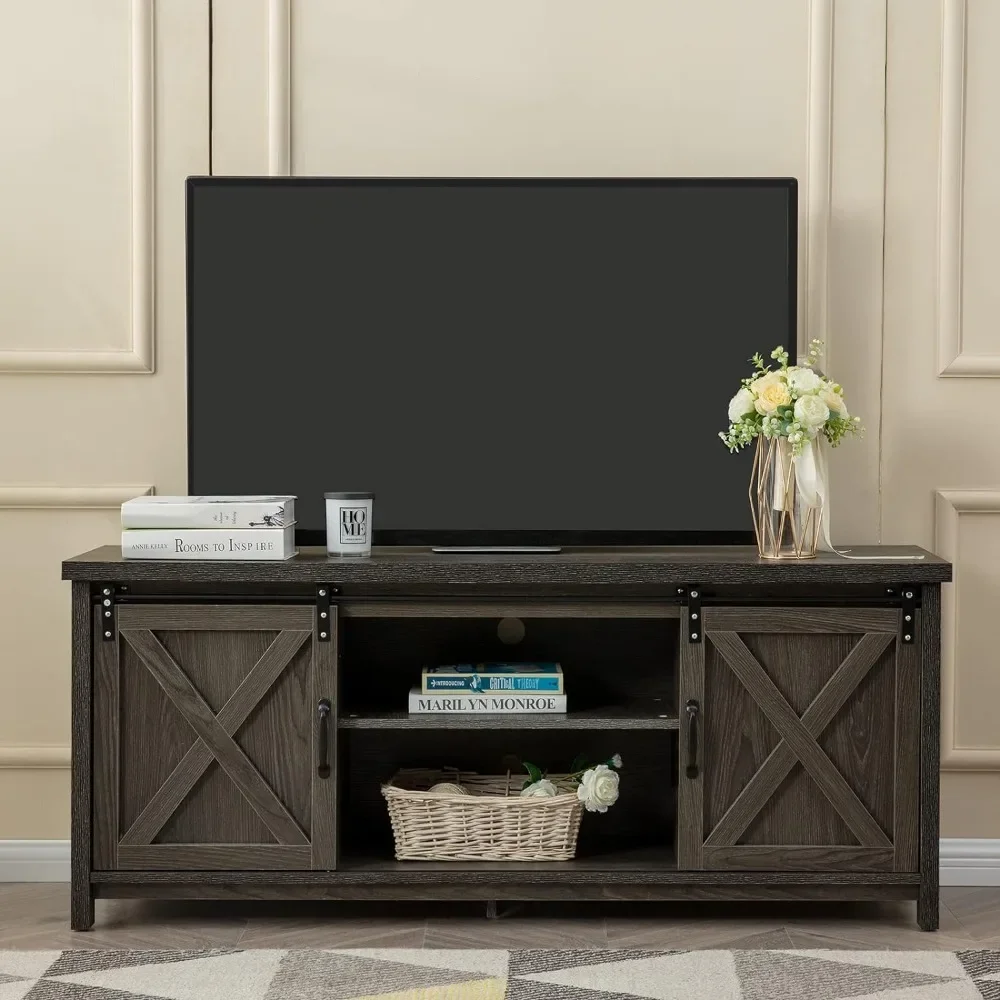 Media Entertainment Center Console Table for TVs Up to 65” Sofa Living Room Sets Furniture 2-Tier Large Storage Cabinets Tv Unit