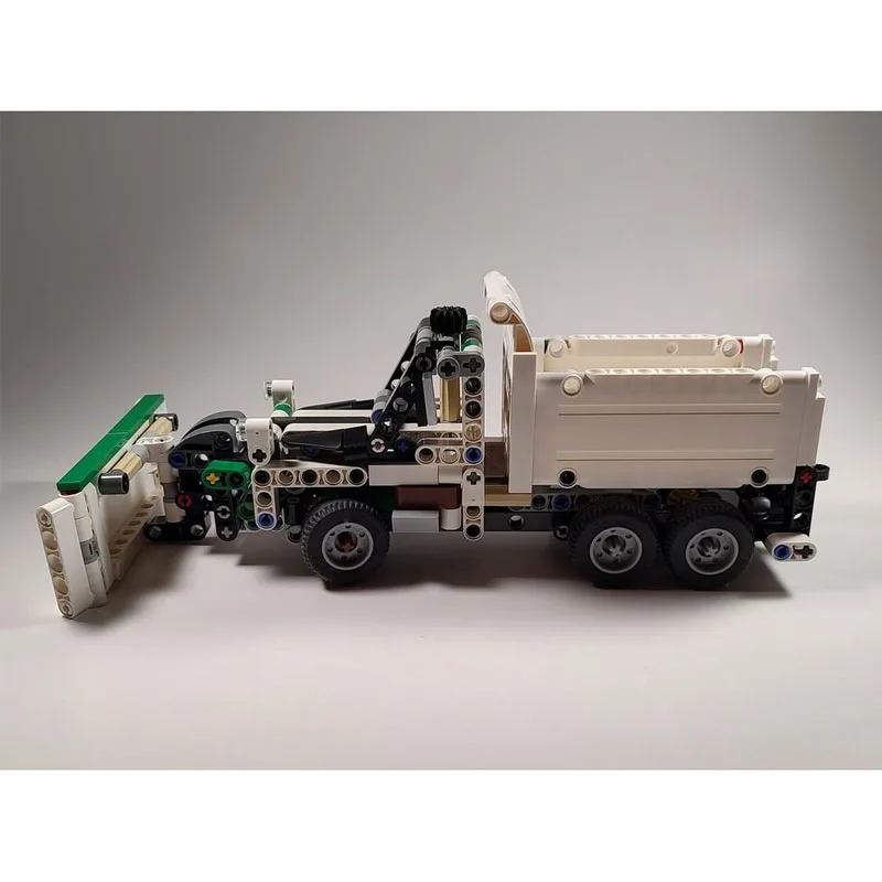 moc-176707-new-classic-snow-removal-dump-truck-building-block-model-337-parts-boys-children's-birthday-building-block-toy-gift