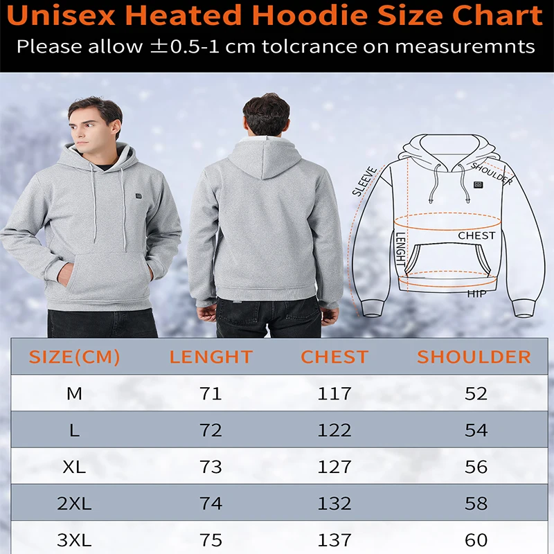 جديد ذكي USB التدفئة هوديي للرجال النساء الشتاء 7 مناطق المرجان الصوف مقنعين ساخنة الملابس الرياضية الحرارية في الهواء الطلق #6