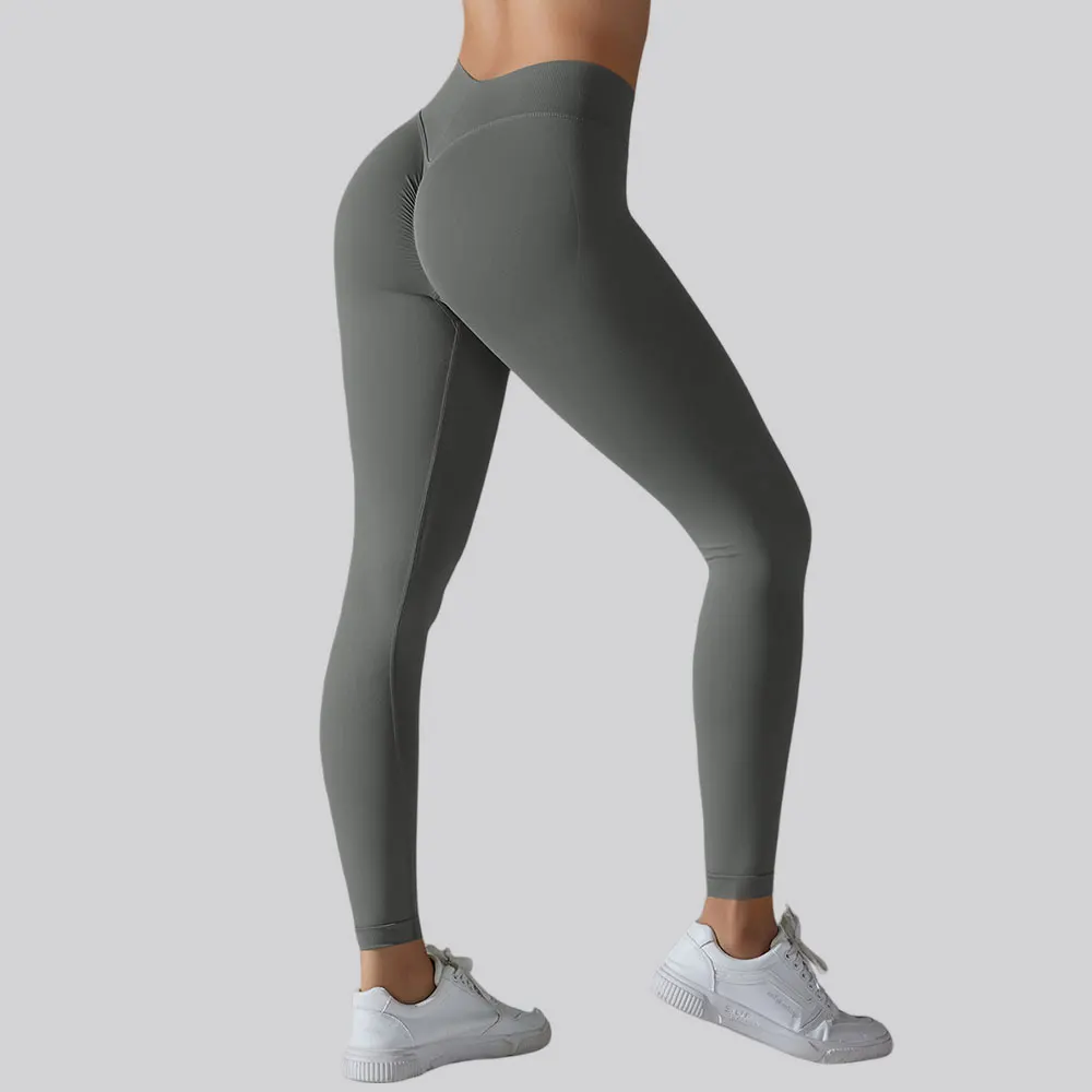 اللياقة البدنية الرياضة طماق المرأة عالية الخصر سلس اليوغا يغطي الرجل قطب بعقب تنفس رفع السراويل الرياضية النساء رداء ضيق للجيم #1