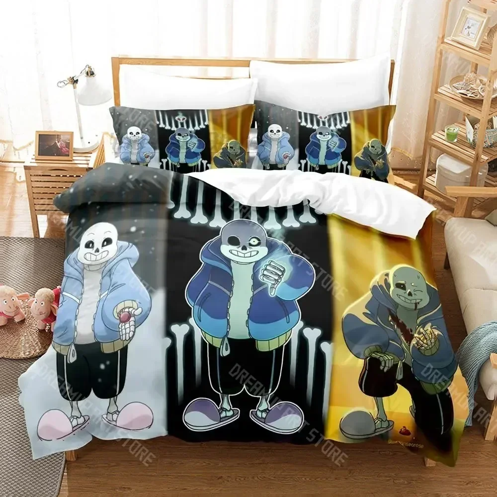 3dプリント-undertale-sans寝具セット-シングル-ツイン-フル-クイーン-キングサイズ-ベッドセット-大人-子供-寝室-掛け布団カバーセット-アニメ-ベッドシーツ