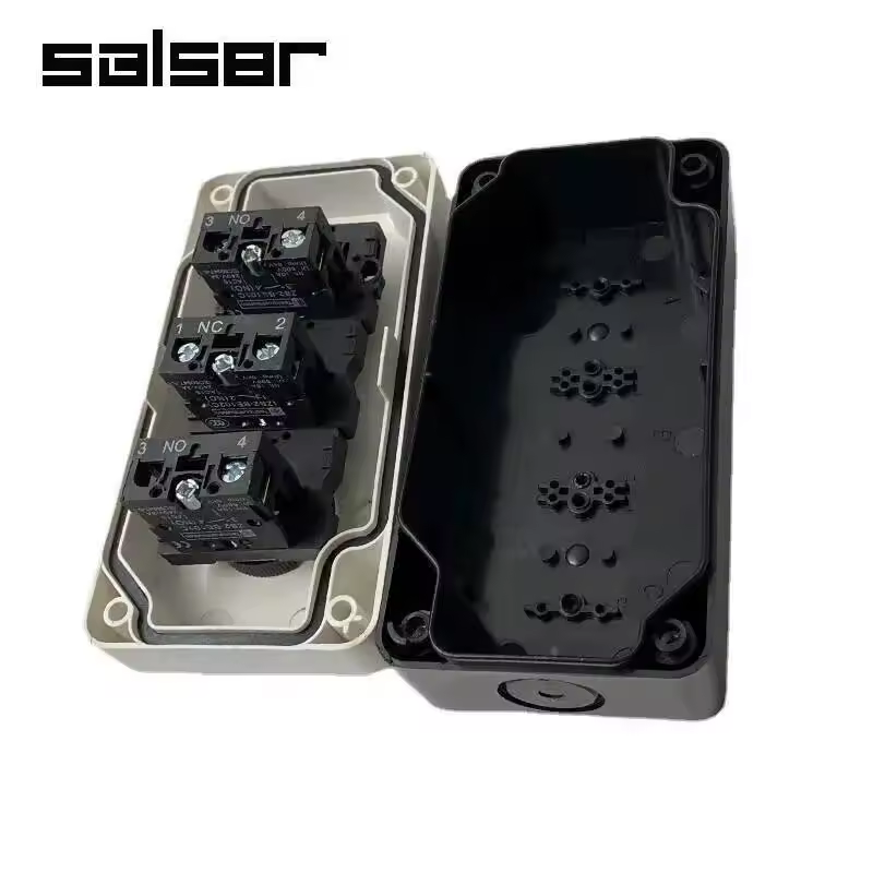 Reset Momentary Waterproof 3 Position Spring Return Push Button Switch Control Station Box Up Down Arrow Stop - Image 6
