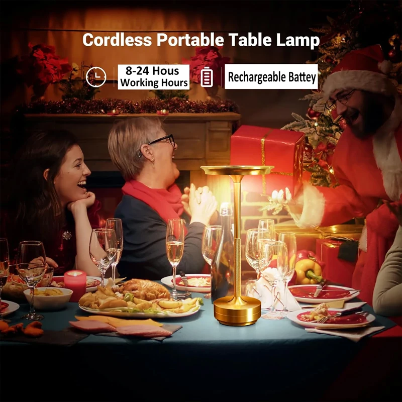

LED desktop decorative lamp, three-tone light, modern simple atmosphere lamp, Type-C rechargeable desk lamp