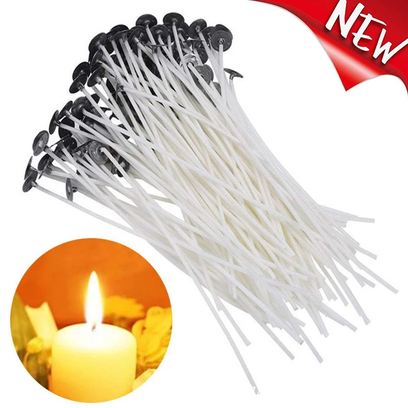 Imagen 4: 100 Uds mecha de vela mecha de vela para cera de parafina mecha de mantequilla Material DIY