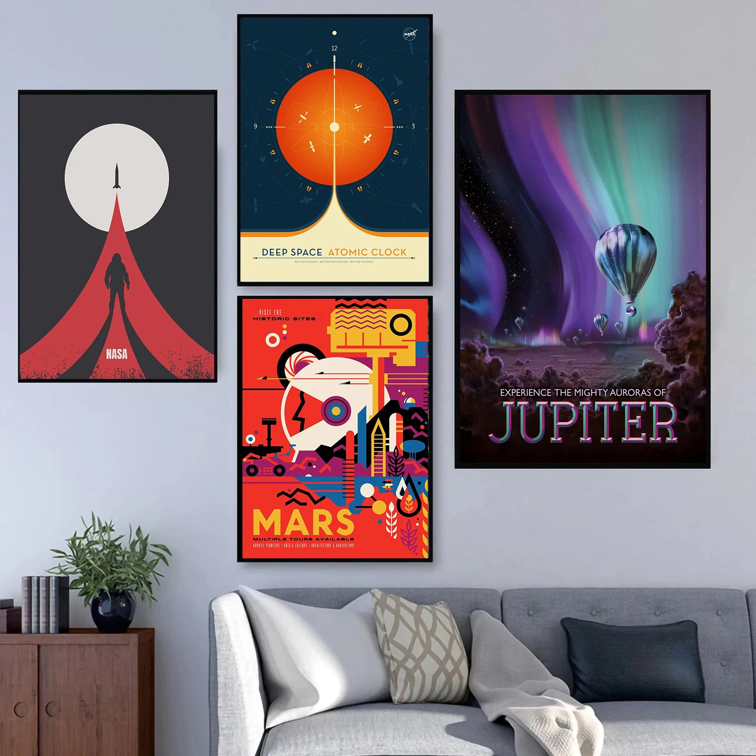 Nasa Astronaut Future World Space Travel Poster and Printmaking Canvas Painting Wall Art Picture Home Decoration Cuadro