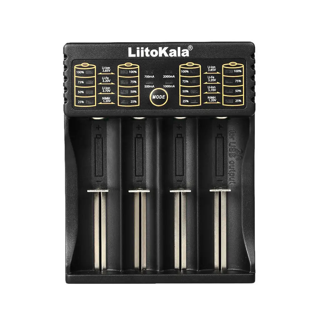 Liitokala Lii-402 Lii-202 5V2A Тип выхода C-линия Интерфейс Универсальный 3,7 В 3,2 В 3,85 В 18650 21700 Зарядное устройство для аккумуляторной батареи
