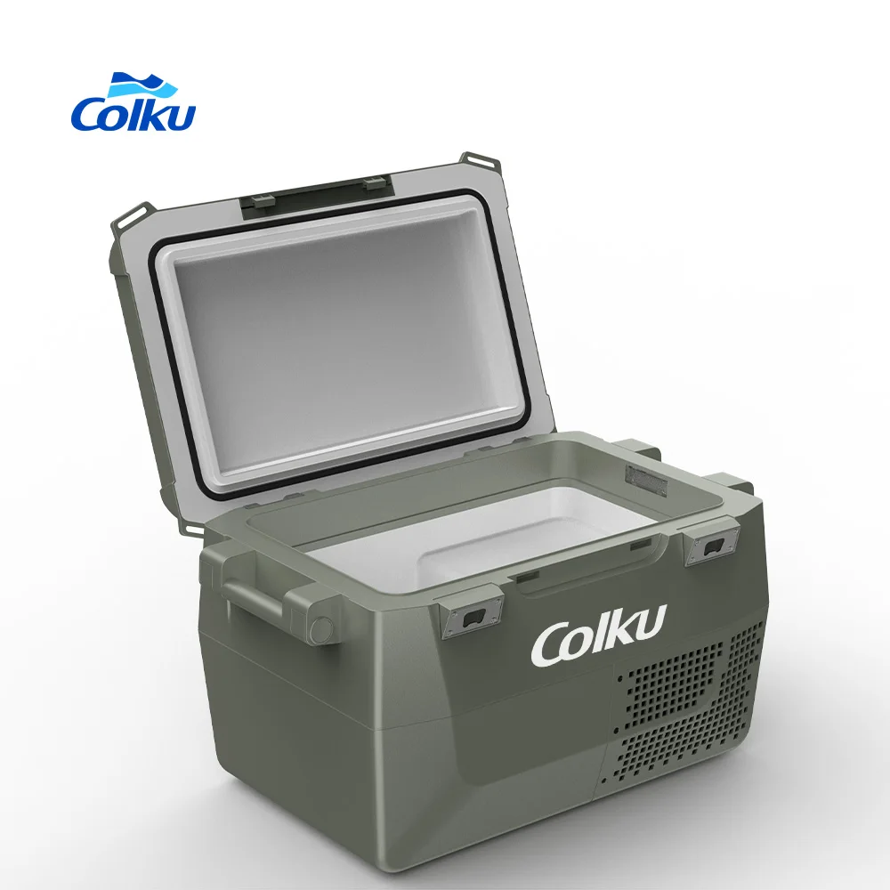 

For 26L Portable Dual-Zone Car Fridge 12V/24V Compressor Refrigeration Mini Freezer for Travel & Camping Plastic Material