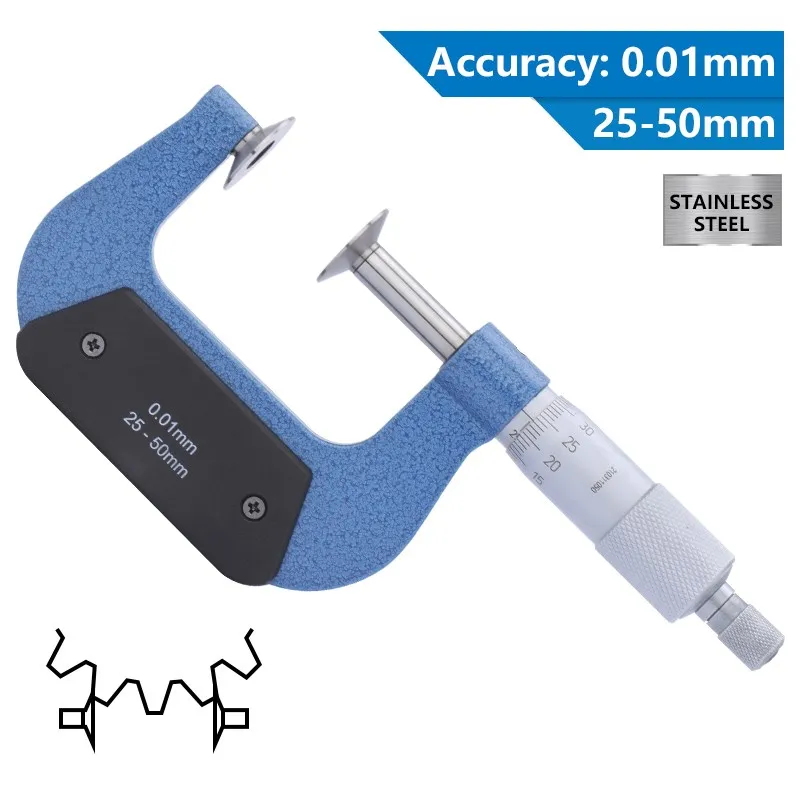 XCAN Micrometer 0-25mm 25-50mm Accuracy 0.01mm Disc Micrometer Outside Caliper Gauge Measuring Tools