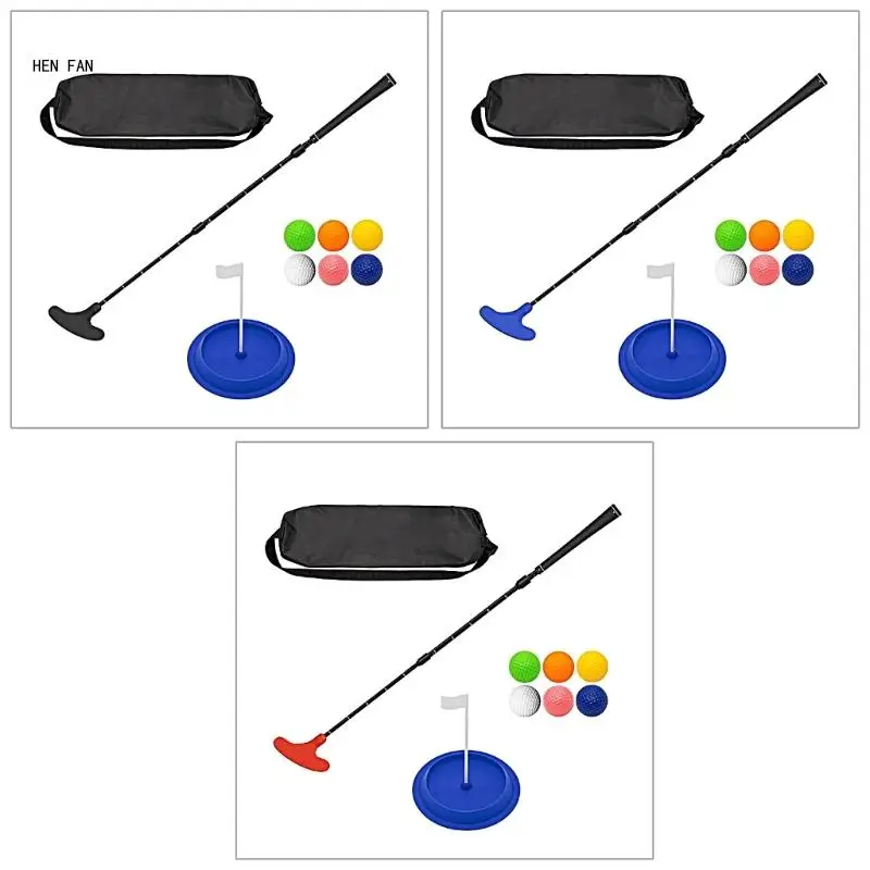 Two Way Golfs Putters Club Set Adjustable Length Golfs Club for Kids Teen Adult M89D