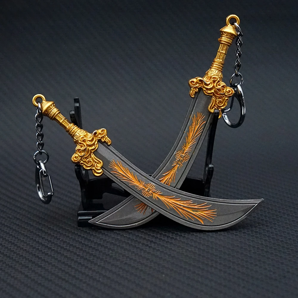 Game Keychain Starscourge Radahn Big Sword Key Chain Keychains for Men Game Accessories Bag Car Key Ring Jewelry Llaveros