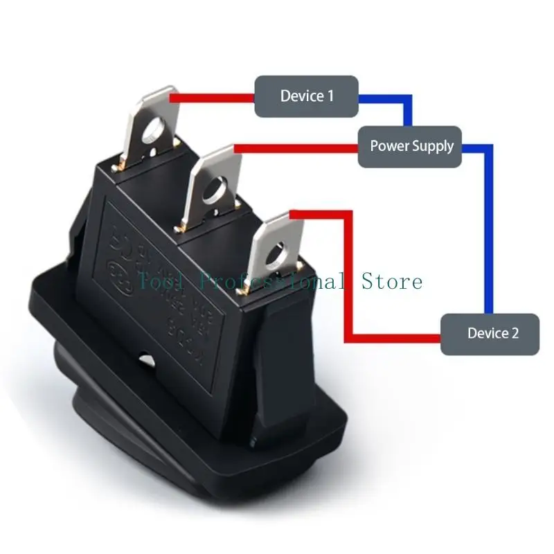 

57QF Functional IP65 Black Snaped In Switches 250V 16A Accessory for Electronics