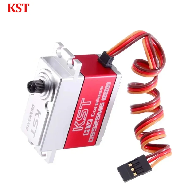 เซอร์โวมอเตอร์ KST DS525MG 7.5กก. 8.4V 0.04วินาที HV ดิจิตอล เกียร์โลหะ สำหรับโมเดล RC เครื่องบินไร้คนขับ รถยนต์ เรือ แขนหุ่นยนต์ เฮลิคอปเตอร์ อะไหล่เครื่องบิน