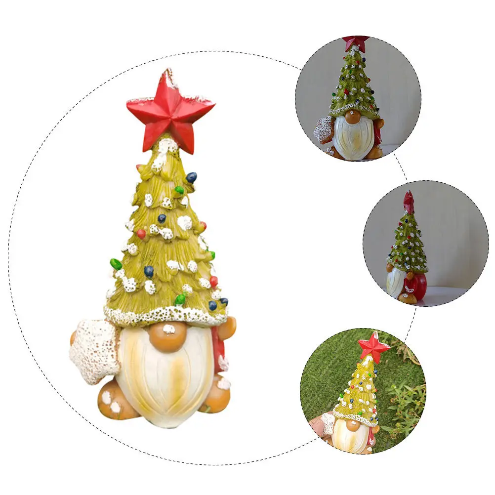 

Christmas Adornment Decor Themed Outdoor Decoration Desktop Xmas Tree Gnome Tabletop