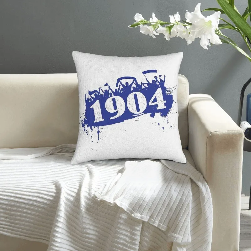 1pc Vintage Football Club Fans Pillow Cover, Home & Game Day Decor (No Insert Included)