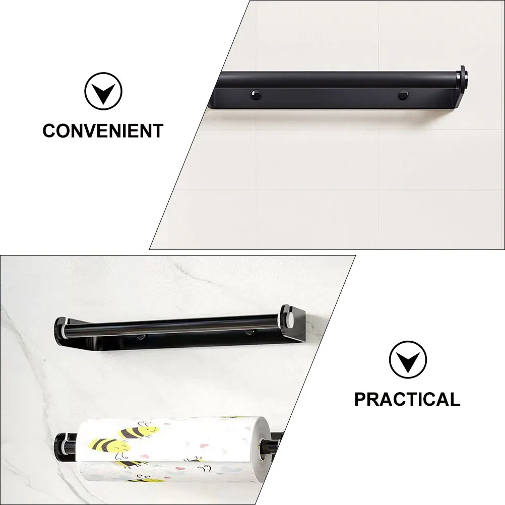 

Sturdy Wall Mount Paper Holder Kitchen Bathroom Roll Organizer Heavy Duty Metal Towel Rack Space Saving Toilet Tissue Dispenser