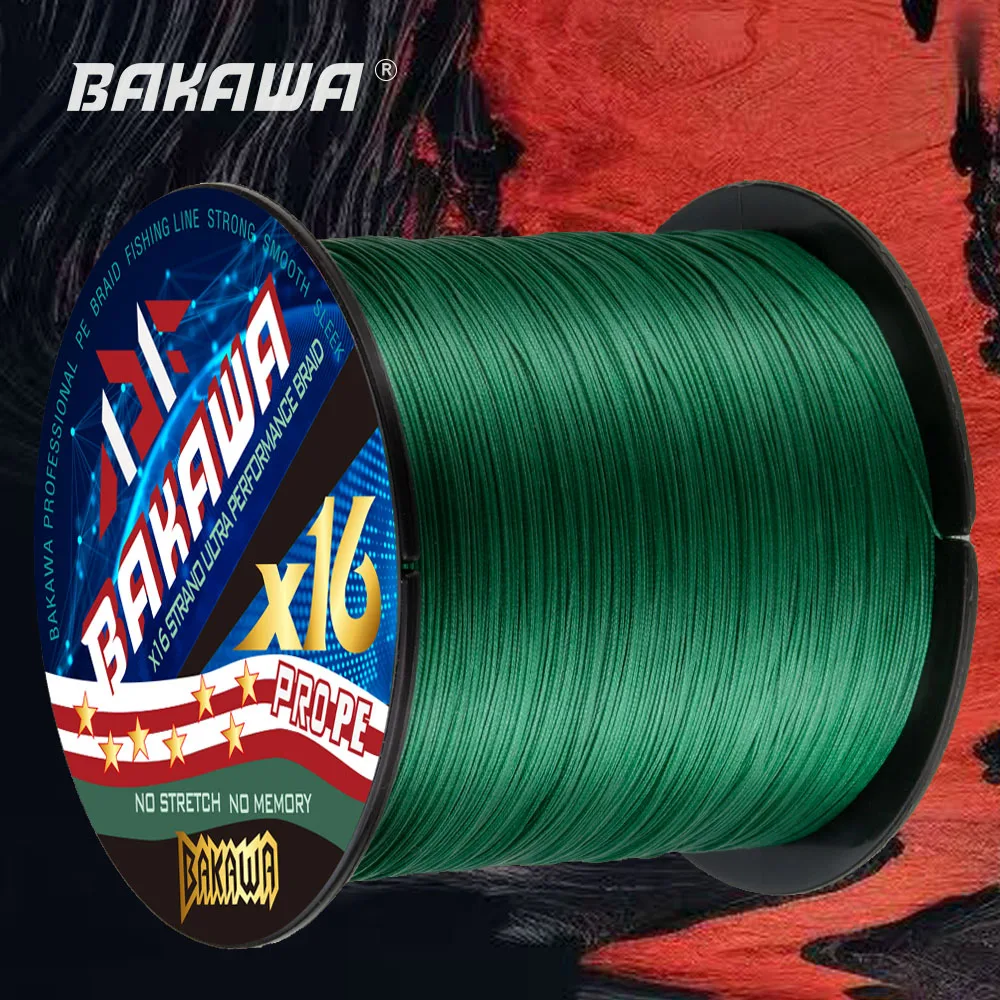 BAKAWA X16 خيط صنارة الصيد 300 متر 16 السواحل مضفر خيط صنارة الصيد متعدد الفتيل خط البولي ايثيلين ل ​ ملحقات صيد سمك الشبوط