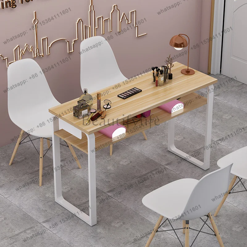 YJ Modern Minimalist Nail Table Rustic Trendy Simple Small Manicure Table Beauty Classic Mesa Manicura Profesional Salon Furnitu