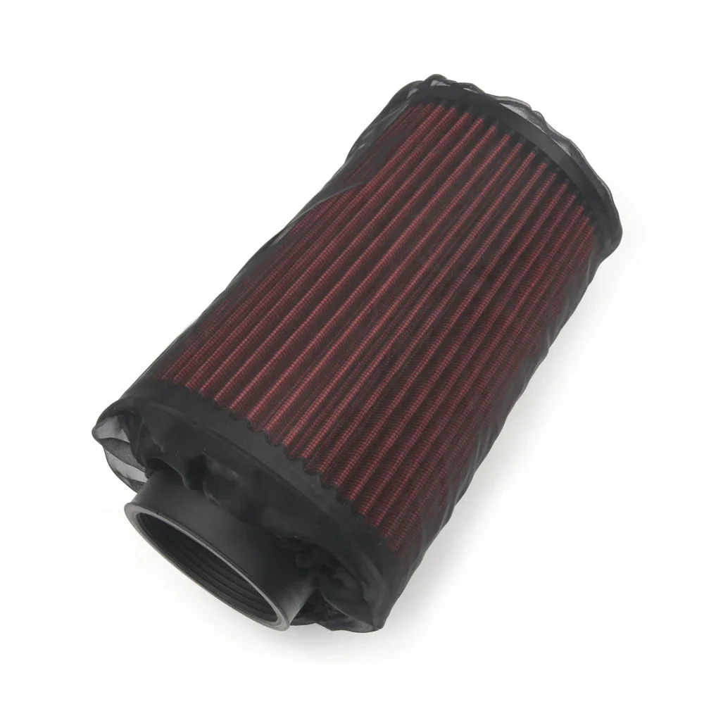 Car Large Size Black Engine Cold Air Intake Pre Filter Conical Cover Water Repellent Washable Filter Mesh Cover