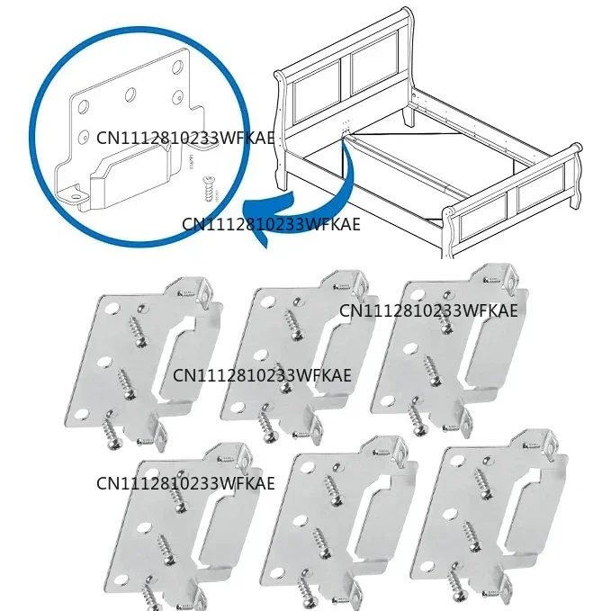 6PCS/Set For Skorva Midbeam Bed Monunting Brackets RV Parts Monunting Brackets With Fitting Screws Camper Conversion Brackets