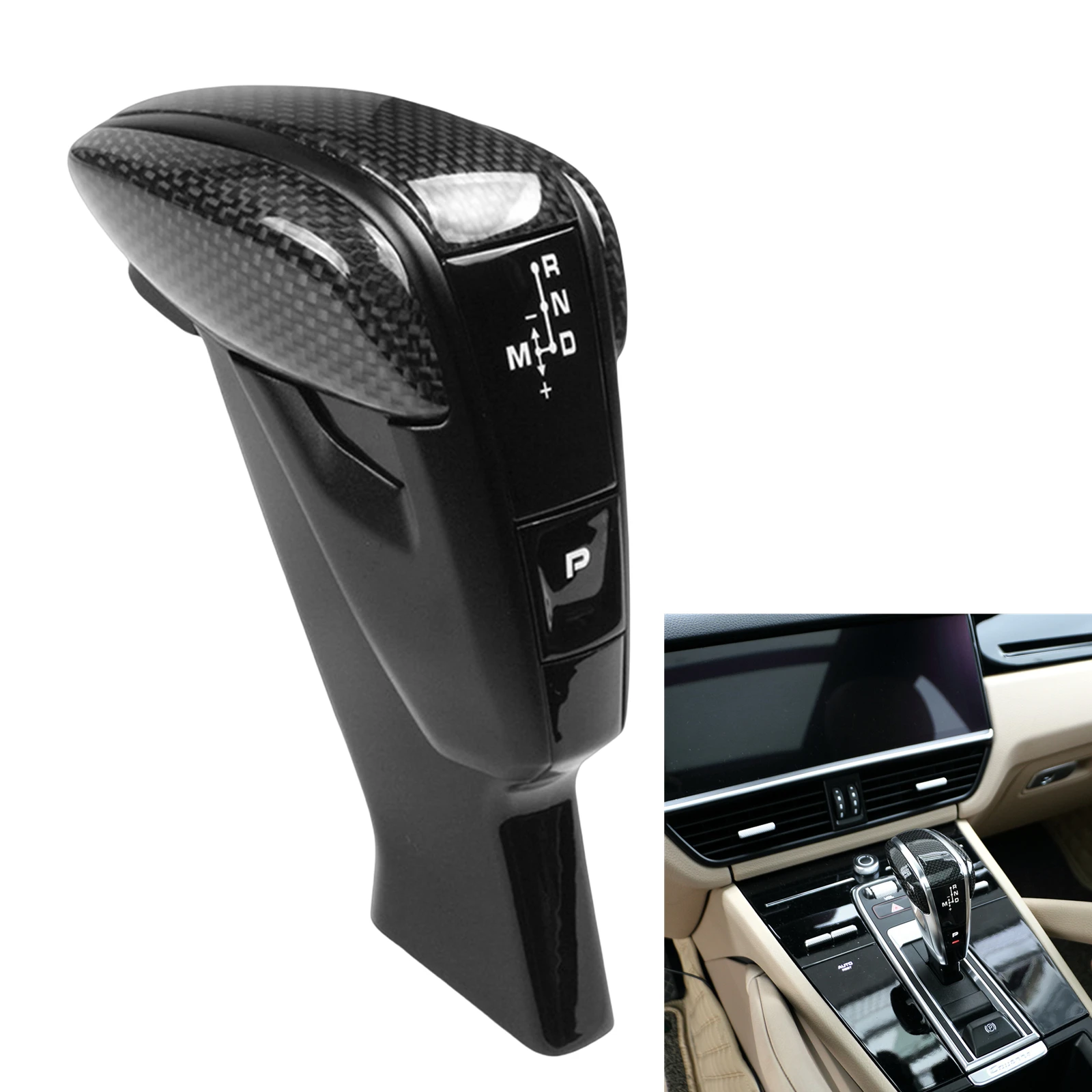 

Carbon Fiber / Leather Interior Shifter Gear Shift Knob Lever Kit For Porsche Cayenne 2018-2023