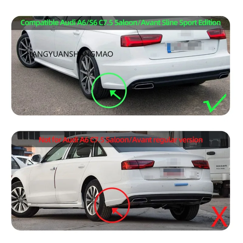 For Audi A6 S6 C7.5 Sline Saloon/Avant MudFlaps Splash Guards Mudguards 2015-2018(Not applicable to A6 C7.5 regular version)
