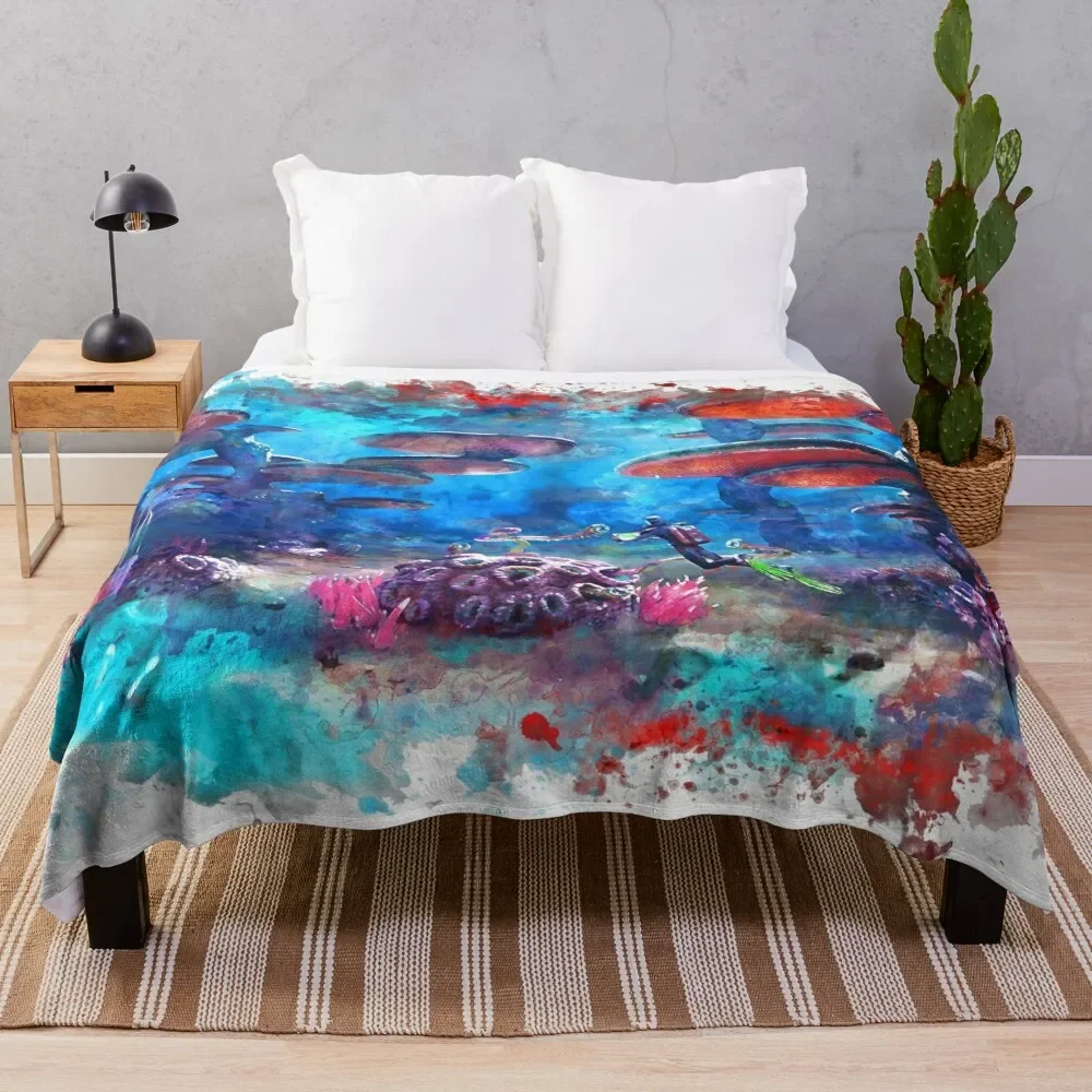 

Subnautica Throw Blanket For Decorative Sofa Loose Luxury Throw Giant Sofa Blankets