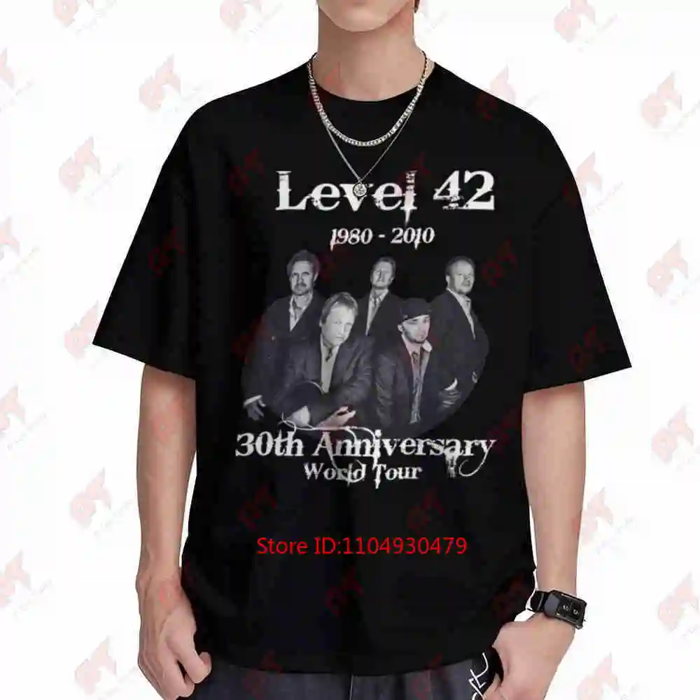Level 42 30th Anniversary World Tour Short Sleeve Tee 100% Cotton T-Shirt