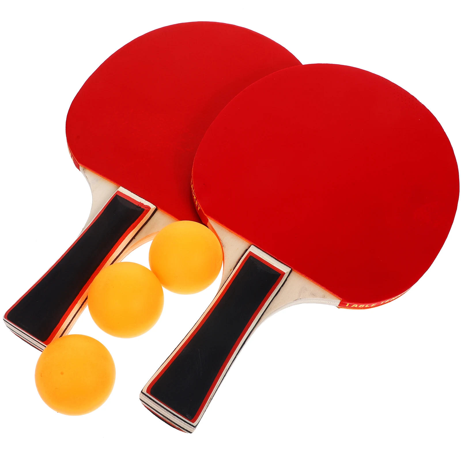Table Tennis Racket Set Non skid Balls Comfortable Grip Paddle Lightweight Portable Wooden Racket Training Kit Size