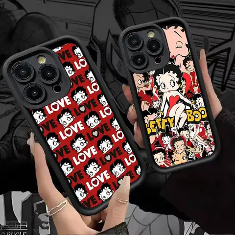 Anime B-bettyS Sexy Boop Phone Case For IPhone 17 16 15 14 13 12 11 Pro Max Plus Silicone Shockproof Case