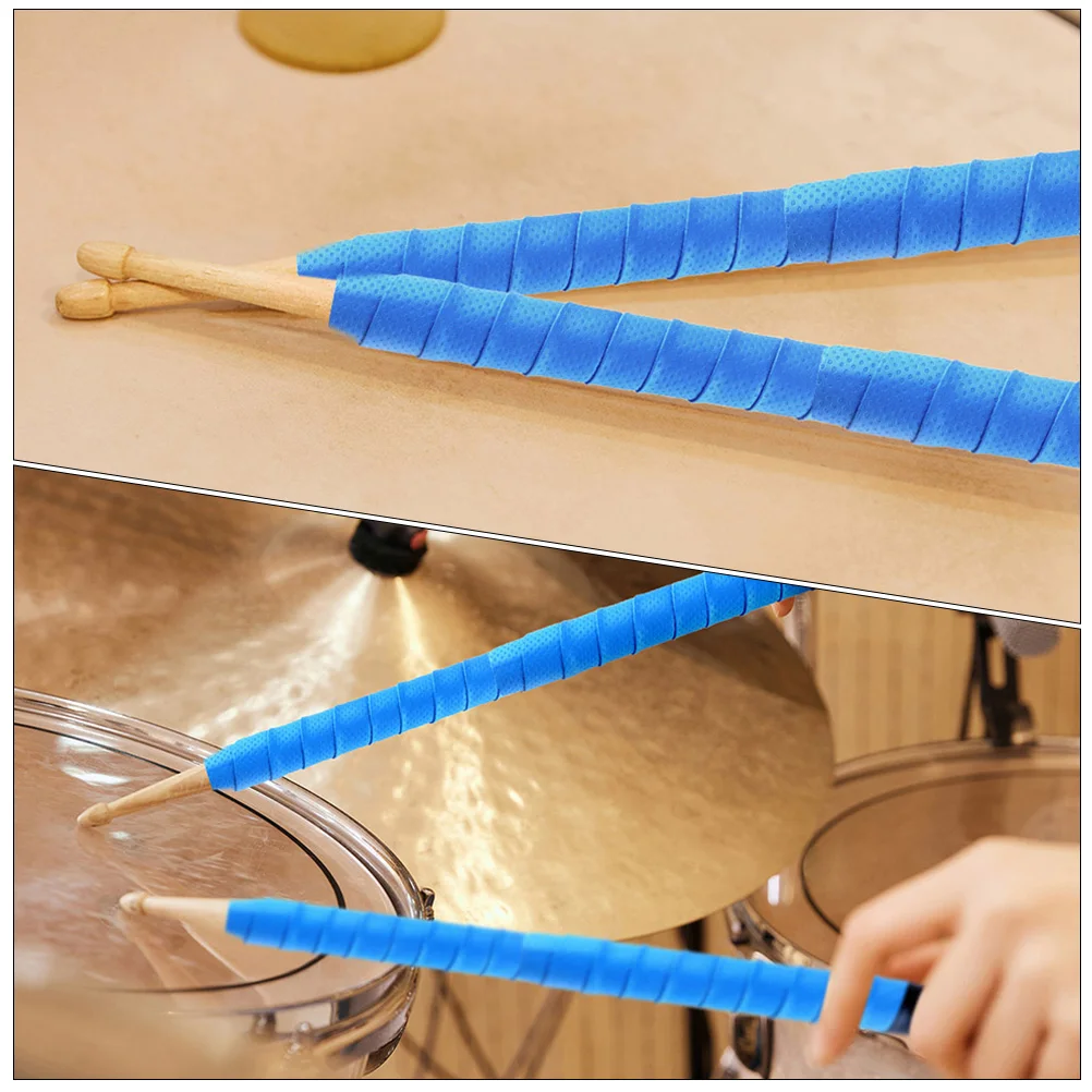 

2Pcs Anti slip Drumstick Wrap Sweatb Tape Absorbent Water Viscous Pu Shake proof Drum Stick Accessories Lightweight Durable
