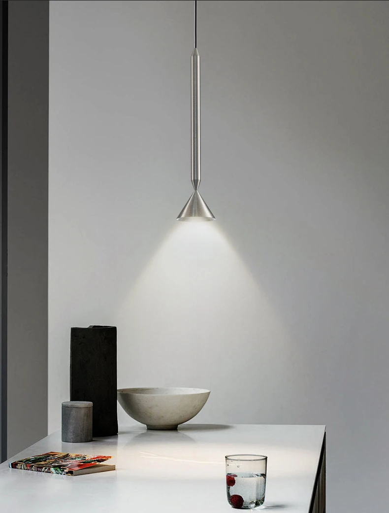 Black Silver Aluminum Wire Length Pendant Lights
