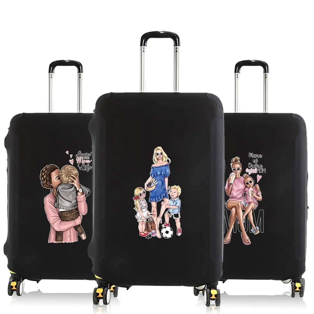 

New Fashion Unisex Luggage Protector Cover Trolley Case Portable Travel Outdoor Holiday Essentials Mom Pattern Luggage Covers