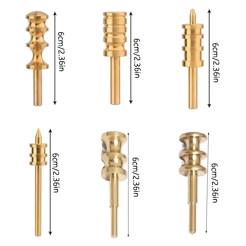 Pointed or Flat Tip Leather Burnisher Tool Brass Pressing Line Leather Edge Slicker Soldering Iron Marking Creaser - view 6