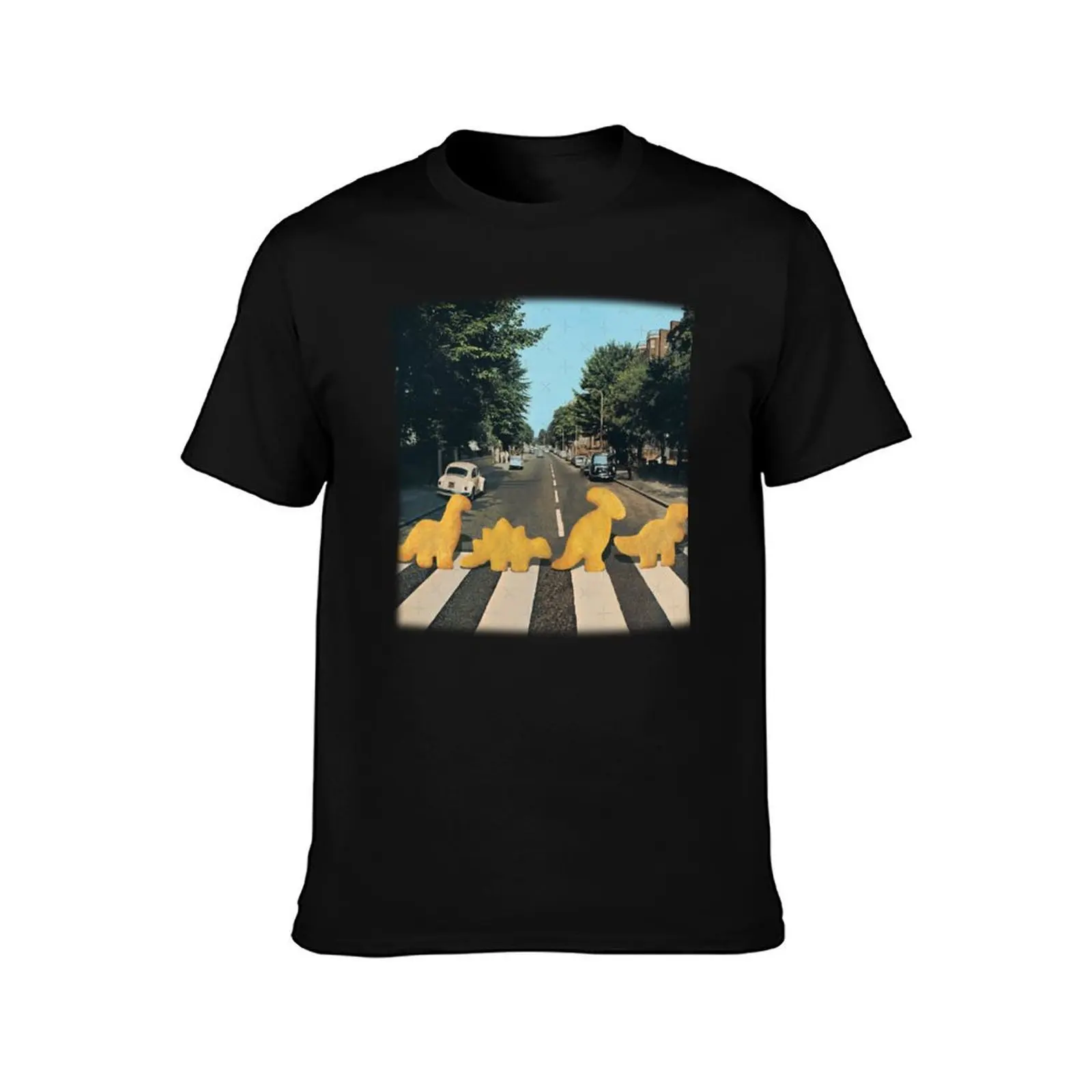 Dinosaur chicken nuggets nuggie road T-Shirt Daily Work Short Sleeve Top T-Shirt