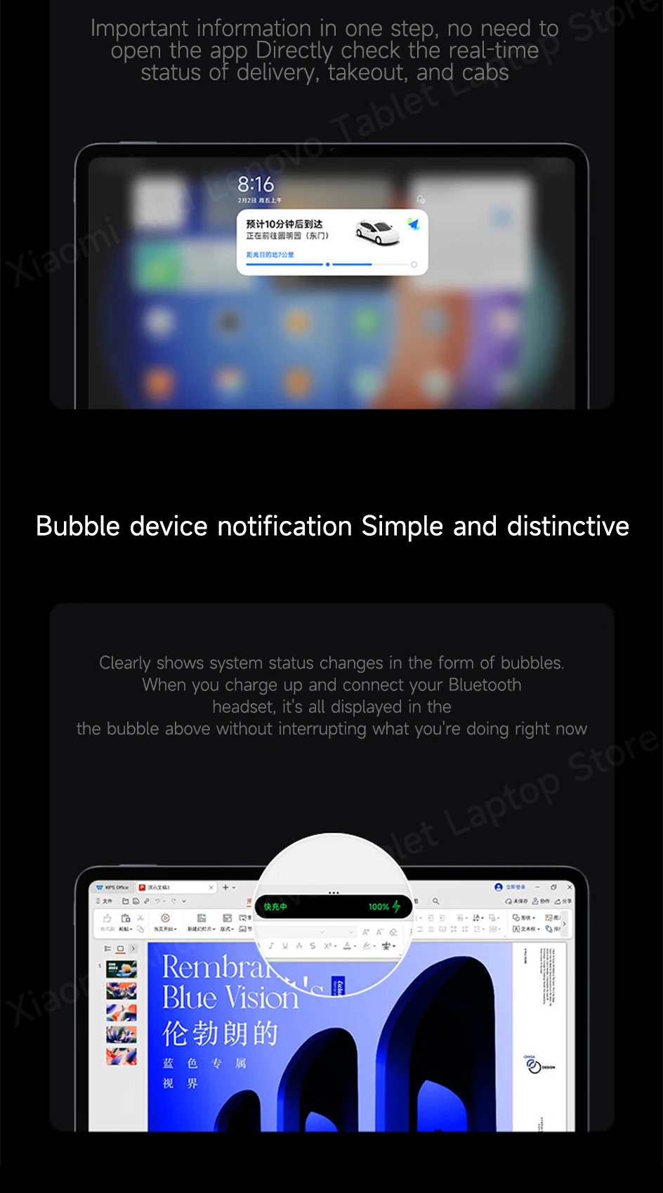 Xiaomi Tablet Xiaomi Pad 6S Pro 12.4 Snapdragon 8 Gen2 12.4" 3K 144Hz Display Hyper OS 10000mAh 120W Super Fast Charge Tablet PC